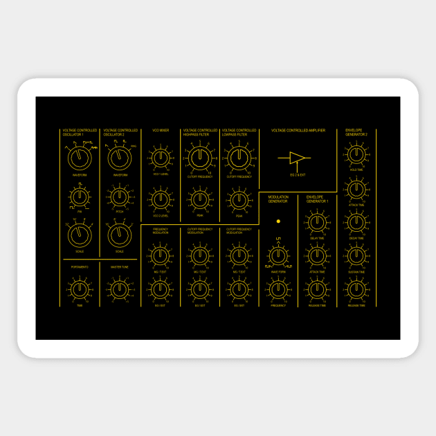 MS20 Analogue Synthesizer Sticker by Atomic Malibu